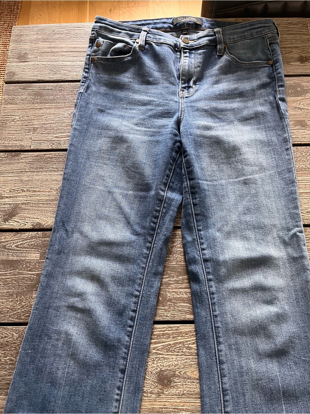 LIVERPOOL light wash jeans, size 10/30.